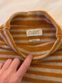 Pullover in kastenförmiger Toaststreifen aus Wolle/Kaschmir. Ecru/Orangey Rot - S - schön