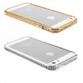 Schutzhülle für Apple iPhone 5 5s SE  Bumper Case Tasche Back Cover glitzer gold