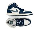 Nike Air Jordan 1 Mid French Blue Blau Weiß Retro Herren Damen Sneaker Schuhe