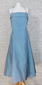 C&A Damen ärmellos Abend Kleid blau Größe L 506-4205