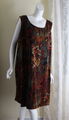 Coldwater Creek Sz 20 1X 38.5 Fabulous Gewebt Paisley Futter Gerade Shift Kleid