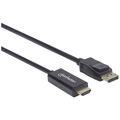 Manhattan DisplayPort / HDMI Adapterkabel DisplayPort Stecker, HDMI-A Stecker...