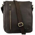 CHIEMSEE Crossbody Bag XL Tasche Umhängetasche Crossover A4 Leder Braun NEU