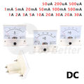 Amperemeter DC analog Ammeter Panel Einbauinstrument Messinstrument µA mA 0-30A