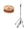 Paiste 2002 14" Medium Hi-Hat Becken Maschine HiHat Ständer Set Cymbal Stand