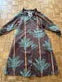 Wunderschönes leichtes Kaftan Kleid Mit Palmenprint, 100% Baumwolle, NP 299€