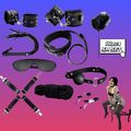 10pcs BDSM Bondage Set Fesselset SM Peitsche Halsband Handschellen Sexspielzeug