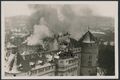 Foto 1931 Stuttgart der Brand im Schloss Gebäudeansicht mit Dachstuhl-Brand