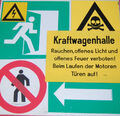 DDR Warnschilder Hinweisschilder Warnschild Gift Strom Hinweisschild Fluchtweg