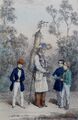 ALLTAG IN  FRANKREICH / FRANCE UM 1850 - hand- color. Litho " Et ils l´entour...