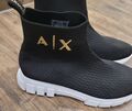 Wie Neu Armani Exchange  schwarz Stiefeletten Gr.41 Sneaker Schuhe