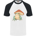 Baseball-T-Shirt A Frog Under a Toadstool Regenschirm Kröte Herren S/S