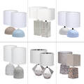 Nacht Tisch Lese Leuchte Lampe Keramik Stoffschirm E14 verschiedene Modelle 