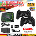Wireless 4K HDMI Videospielkonsole Retro 10000+Spiele TV Stick 32/64G+2 Gamepad