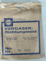 DVG Solex Zenith Stromberg Vergaser Dichtungssatz Nr. 008 1002-NOS-WARE
