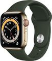Apple Watch Series 6 [GPS + Cellular, inkl. Sportarmband zyperngrün] 40mm Edel G