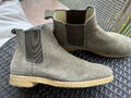 Shoe The Bear Herren-Chelsea Boots, grün, Modell Gore,Wildleder, Gr. 41, wie neu