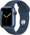 Apple Watch Series 7 41 mm Aluminiumgehäuse blau am Sportarmband abyssblau [Wi-F