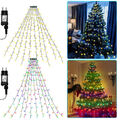 LED Lichterkette Weihnachtsbaum Weihnachtsbaumkette 280 LEDs Baummantel mit Ring