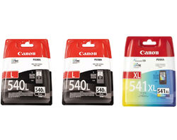 Original PG-540/XL BK CL-541/XL Canon Farbtintenpatronen für Pixma MX535 Set