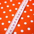 Baumwollstoff Punkt Patchwork Polka Punkte Orange Weiß - Baumwoll Sommerkleid