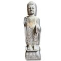 Garten Buddha Stein Figur 51cm China Skulptur Tibet Schutz Geste AsienLifeStyle 