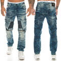 Cipo & Baxx Jeans Regular Fit Herren Hose Luxury 523 Blau Extravagantes Design