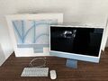 Apple iMac 24 Zoll (256GB SSD, Apple M1, 3,20GHz, 8GB, 8-Core GPU) Blau -...