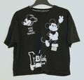 Disney Mickey Mouse kurzarm T-Shirt schwarz weiß Gr. S 100% Baumwolle wie neu!