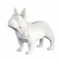 Casablanca by Gilde Figur Bulli Dekofigur Hund Skulptur Keramik Weiß 29 x 35 cm
