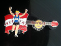 HRC Hard Rock Cafe Berlin Marathon Runner Guitar Pin 2009, #50766, LE 250