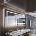 Badspiegel mit LED Beleuchtung Wandspiegel Lichtspiegel Badezimmerspiegel Lupe