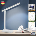 LED Schreibtischleuchte Tischlampe Ladestation USB Touch Bürolampe Dimmbar Weiß