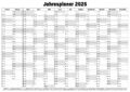 Jahresplaner Wandkalender Wandplaner Kalender 2025 - DIN A3 A2 A1 - gefaltet