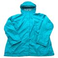 Columbia Jacke Damen 2X XXL Blau Türkis Funktionsjacke mit Kapuze Outdoor