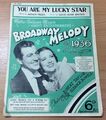 Vintage Noten - You Are My Lucky Star from Broadway Melodie von 1936