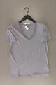 ⭐ Allude Shirt mit V-Ausschnitt Regular Shirt für Damen Gr. 42, L Kurzarm grau ⭐