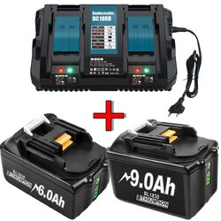 2x18V 6000mAH Akku Für Makita BL1850 BL1830 LXT BL1860B Led Anzeige+Ladegerät DP💖10 Jahre💖 DHL 1-3 Tage💖Hohe-Qualität💖Neueste👇👇👇