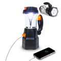 4in1 Campinglampe LED mit Batterie aufladbar Kurbeldynamo Notfallradio Powerbank