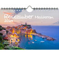 Reisezauber Mediterran DIN A5 Wandkalender für 2024 Mittelmeer Stadt Städte Land