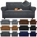 1/2/3/4 Sitzer High Stretch Sofabezug Sofaüberwurf Jacquard Elastische Sofahusse