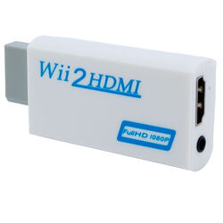 Wii HDMI Adapter für Wii Konsole Wii to HDMI Converter Full HD 1080p 3,5mm AUX