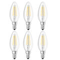 6x Osram LED Filament Duo Click Kerze 4W =40W E14 klar warm per Schalter DIMMBAR