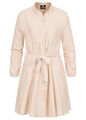 Damen Styleboom Fashion Kleid Longsleeve Dress Knopfleiste beige N21106754
