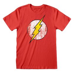 DC Flash T-Shirt Rot Unisex Logo Merchandise