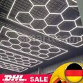 14 Weiß Hexagon Werkstatt Garage Wand Decken Leuchte Waben Beleuchtung LED Lampe