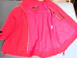 No. 1 Como - Vale 3640 - Regenjacke in Leuchtfarbe Orange, innen Pink-Netzstoff