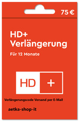 HD+ Plus Verlängerung für 12 Monate für Smart TV mit HD+ TV-App integriertes HD+