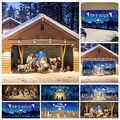 7 x 16 Fuß Heilige Nacht Weihnachten Outdoor Garagentor Banner Blau Große