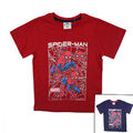 Marvel Spiderman T-Shirt Kurzarm Shirt Rot 92 -128 Baumwolle